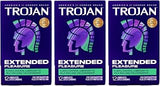 TROJAN Extended Pleasure Climax Control Lubricated Premium Latex Condoms 12.0 ea. (Quantity of 3)