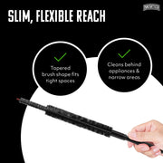 Brushtech Refrigerator Coil Cleaning Brush - Black – 1.5" H x 15.25" L x 1.5" W, Plastic, One Color, Model B47C