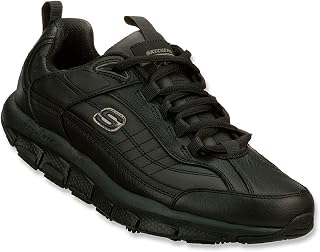 Skechers Men's Shape-ups Liv SR Brawny,Black,US 7 W