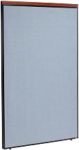 Global Industrial Office Partition Panel, Blue, 48.25 Inch Width x 73.5 Inch Height, 1 Piece, Designed for Office Space Efficiency