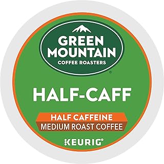 Green Mountain Coffee Roasters Half Caff, Single-Serve Keurig K-Cup Pods, Medium Roast Coffee