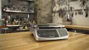 Escali Promzr M-Series Digital Scale with Display Hold for Kitchens and Restaurants by San Jamar – 33 lb Capacity, 33.0 pounds, Stainless Steel, Metal, Model SCDGM33