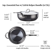 NanoBond Collection - Titanium All-In-One Pan by Hestan – All-In-One Pan (5-Quart), 5 quarts, Stainless Steel, Titanium, Model 60032