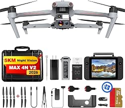 Robotics EVO MAX 4N V2, Starlight Night-Vision/Wide/T~hermal/L~aser | 4 Cameras in One, 5KM Night Vision Observation, A-Mesh, 720° Obstacle Avoidance, Triple Anti-Jamming, 42 Min, Autel SDK