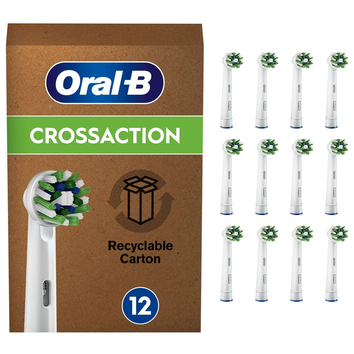 Pack of 12 Toothbrush Heads, Old by Oral-B – 1 Count (Pack of 12), Nylon, 12 Pack, Pack of 12, Model 4210201395324