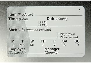 DayMark ToughMark? White Repositionable Shelf Life Labels - 3"L x 2"H