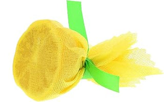 Royal Flat Yellow Lemon Wraps with Green Ribbons, Package of 1000