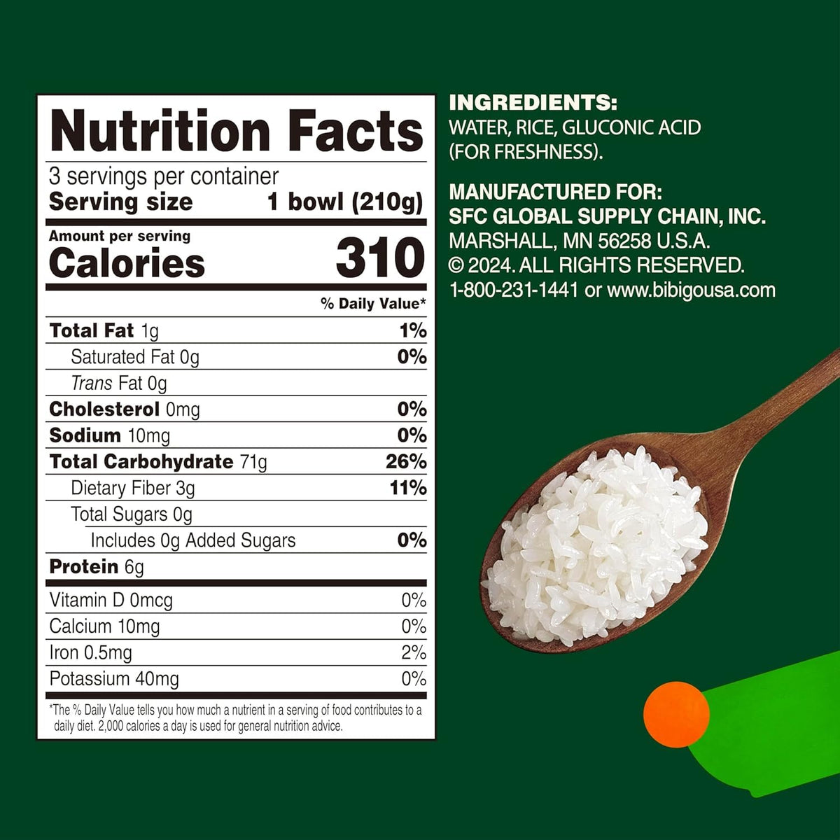 Sticky White Rice by bibigo – 7.4 Ounce (Pack of 36), Pack of 36