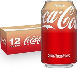 Coca-Cola Vanilla Soda Soft Drink Fridge Pack Cans, 12 fl oz, 12 Pack