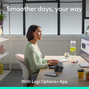 Wave Keys & Lift Vertical Mouse - Ergonomic Wireless Keyboard and Mouse Combo - with Cushioned Palm Rest by Logitech – One Size, Graphite, Model 920-013610