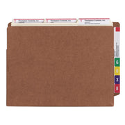 End Tab TUFF® File Pocket by SMEAD – Extra Wide Letter (Pack of 5), Tyvek, Redrope, Pack of 5, Model 73795