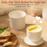 Sweese Butter Keeper, Porcelain Crock with Water Seal, White