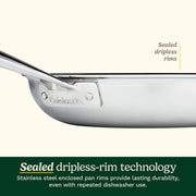 Skillet Set PurelySear Hybrid Tri-Ply Stainless Steel 6 Pc by Cuisinart – Assorted, Stainless Steel, Model FTPS22-6