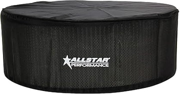 Allstar Performance Air Filter Wrap, Pre Filter, 14 in OD, 5 in Tall, Top Cover, Polyester, Black, 14 in Washable Filters, Each