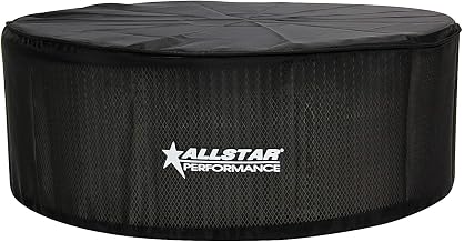 Allstar Performance Air Filter Wrap, Pre Filter, 14 in OD, 5 in Tall, Top Cover, Polyester, Black, 14 in Washable Filters, Each