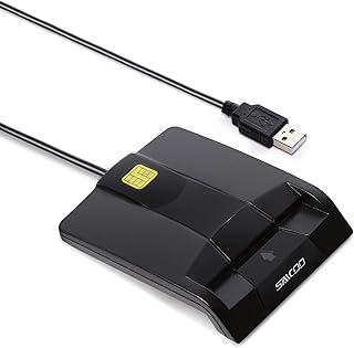 smart Card Reader DOD Military USB Common Access CAC Card Reader, Compatible with Mac OS, Win (Horizontal Version)