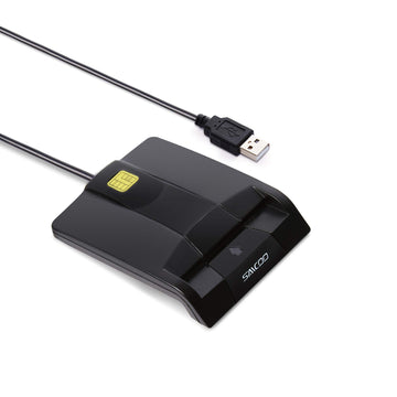 smart Card Reader DOD Military USB Common Access CAC Card Reader by saicoo – 42.3 x 2.55 Inch, Type A, Model FBA_S0201B-SSM