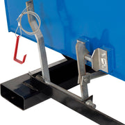 Steel Self-Dumping Forklift Hopper with Bump Release by Global Industrial – 61.62"L x 41.31"W x 42.69"H, 1.0 cubic_yards, Alloy Steel, Blue & Black, Model 989024