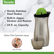 Cocktail Shaker Barware Stainless, 1 Count by Tovolo – One Size (Pack of 1), 24 ounces, Stainless Steel, Model 81-9264