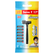 Guard Manual Shaving Razor Blades - 6 Cartridges by Gillette – 1 Count (Pack of 1), Silver, Model 101487408