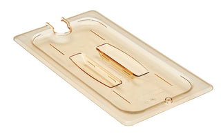 Food Pan Lid 1/3 H-Pan Handle Notched Amber Case Qty by Cambro – High Heat, AMBER, Pack of 6, Model 30HPCHN150