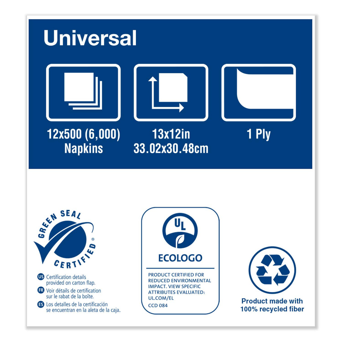 TRKD786E - Universal Masterfold Dispenser Napkins by Tork – 6.5 inches x 5 inches, Paper, Green, Model SCA D786E