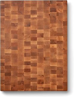 John Boos CCB Series Rectangular Wooden Maple Cutting Board 20”x15” | – 2.25” Thick, 21-lb Reversible Butcher Block with End-Grain & Finger Grips – Made in the USA