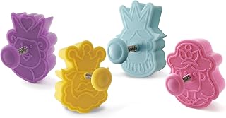Silikomart Cookie Cutters with Spring Ejection Feature, Mini, Royal Family, Set of 4