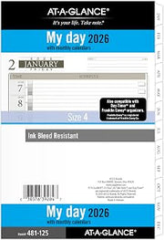 AT-A-GLANCE 2026 Planner, Daily, 5-1/2" x 8-1/2", Desk Size 4, One Page Per Day Refill, Loose-Leaf (481-125-26)