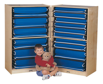Fold-N-Lock Mat Storage by Jonti-Craft – 58 inches (W) x 18 inches (D) x 48 inches (H), Acrylic, Blue, Model 0608JC