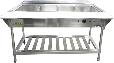 Adcraft 4 Bay Water Bath Steam Table, in Stainless Steel (EST-240)