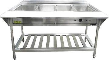 Adcraft 4 Bay Water Bath Steam Table, in Stainless Steel (EST-240)