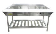 4 Bay Water Bath Steam Table by Adcraft – 31.52 cubic_feet, Stainless Steel, Silver, Model EST-240