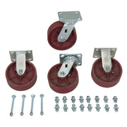 Ductile Stl Caster Kit 6x2 8K Cap by Vestil – One Size, Blend, Multi, Model D-CK4-SC6-2HD