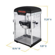 Theater Crazy Popcorn Machine by West Bend – 4 Qt., 4.0 quarts, Polycarbonate (PC), Black, Model PCWBTCBK13