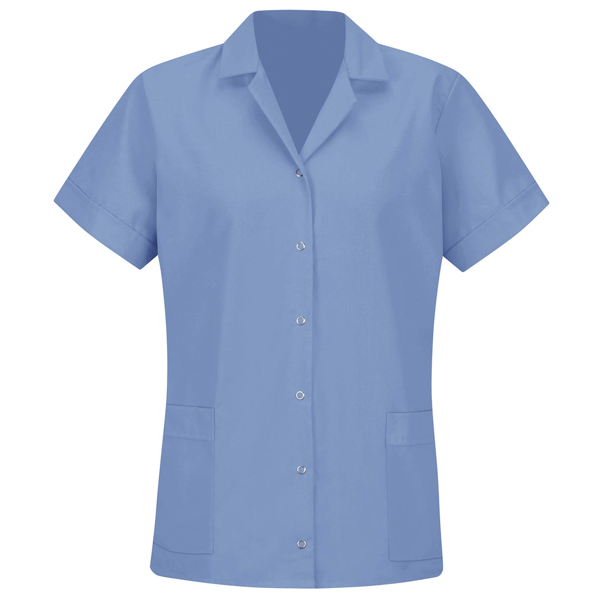 Red Kap Large / Light Blue / Gripper Front Short Sleeve Tunic Tunics