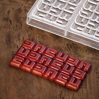 Pavoni Ola by Fabrizio Fiorani Chocolate-Bar/Candy-Bar Mold with 3 Cavities, Each 155mm x 77mm x 10mm High