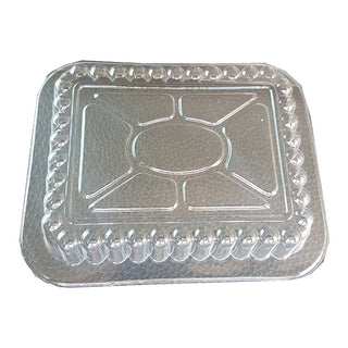 LID23 PE Oblong Pan with Clear Dome Lid44; 1 lbs - Case of 1000