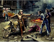 Masterbox Zombieland: Zombie Hunter Road to Freedom Model Kit - 4 Zombies and Escaping Girl (1/35 Scale)