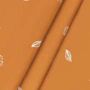 Horaldaily Round Tablecloth, 70 Inch Diameter, Orange Wild Flowers
