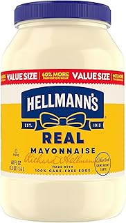 HELLMANN'S Real Mayonnaise 48 oz, Creamy Mayo Jar, Sandwich Spread, 1PK