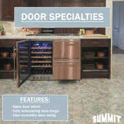 Summit 36” Wine Cellar and Two Drawer Refrigerator Combination by Summit Appliance – 36", 0 cubic_feet, Panel Ready, Model ADRWC36