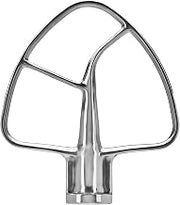 Flat Beater Accessory for 4.5-5 Qt Tilt Head Stand Mixers by KitchenAid – 4.5-5 Qt, 5.0 quarts, Stainless Steel, Model KSM5THFBSS