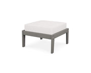 ® Ottoman by Polywood – Medium, High-density Polyethylene, Slate Grey / Textured Linen, Model 4410-GY152939