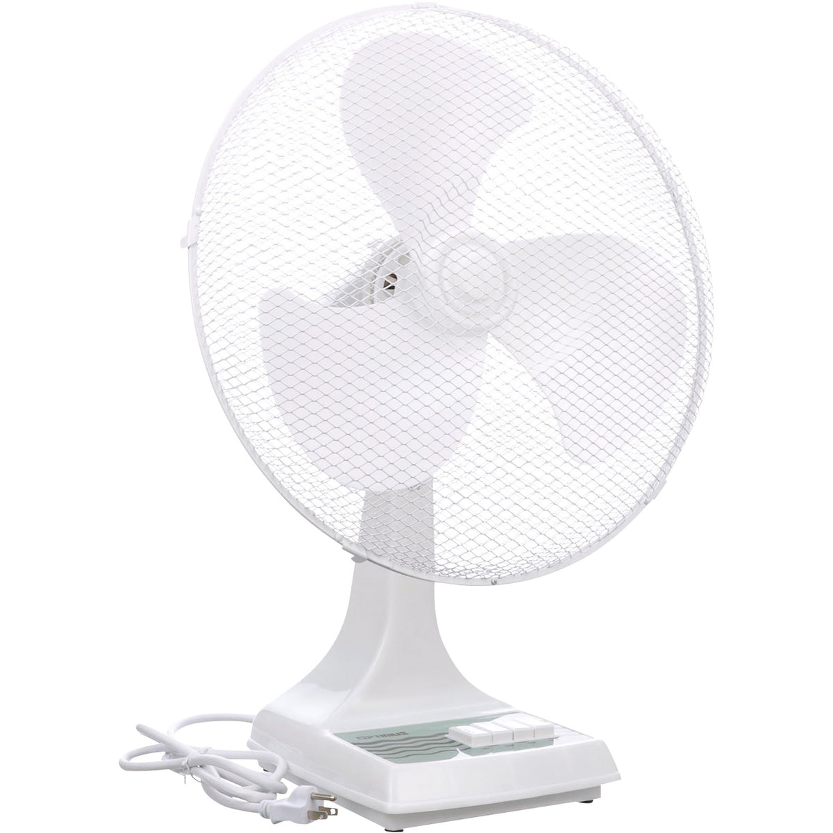 Oscillating Office Fan by TPI – 2, Plastic, White, Model ODF-16
