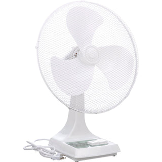 Oscillating Office Fan by TPI – 2, Plastic, White, Model ODF-16