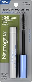 Neutrogena Healthy Volume Waterproof Mascara, Black/Brown 08, 0.21 oz