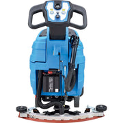 Automatic Floor Scrubber with 17" Cleaning Path by Global Industrial – 19"W x 43"H, 9.2 gallons, Plastic, Blue, Model 641411