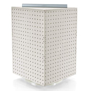Rotating Display Stand - 4-Sided Display Racks for Craft Shows - Peg Display Carousel (14” W x 14” D x 20” H) - Easy Assemble Revolving Display for Retail - Pegboard Organizer