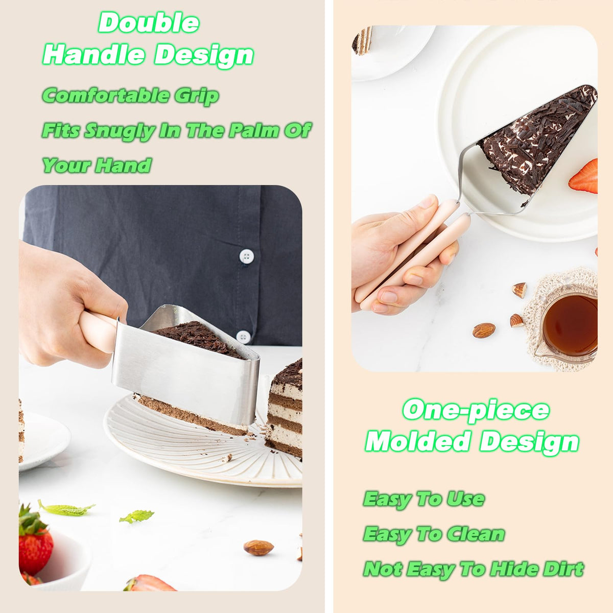 Suuker Cake Divider Tool, Stainless Steel Adjustable Slicer, Silver 5 Inch